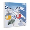 Stupell Industries Ski Life Shuttle Snowy Mountain Landscape Snowboard Athlete, 12" x 12" - 3 of 4
