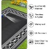 Outdoor Rug Waterproof Plastic Straw Washable Carpet Modern Border Reversible Mat for Camping RV Deck Porch Balcony Backyard - 4 of 4