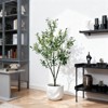 Artificial Olive Tree, Tall Faux Potted Olive Tree with Lifelike Leaves and Fruits, Artificial Tree for Home Office Living Room Indoor Outdoor - 4 of 4