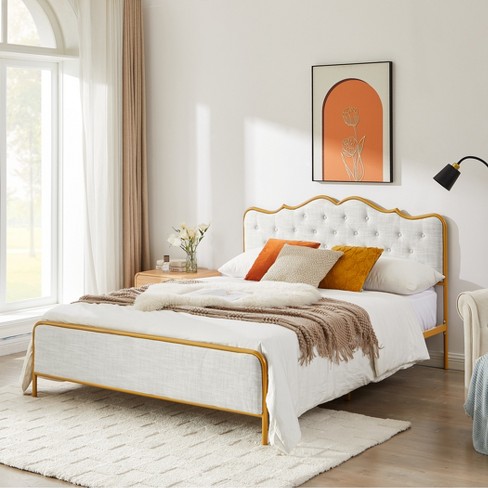 Target deals upholstered bed