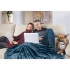 Attop Fleece Blanket Queen Size Stone Blue 300GSM Luxury Fuzzy Soft Anti-Static Microfiber Bed Blanket - 4 of 4
