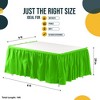 Crown Display 6 pack Disposable Plastic Tableskirts - 29" x 14 Ft ruffled Table Skirt with Adhesive Strip - 6 Count - 4 of 4