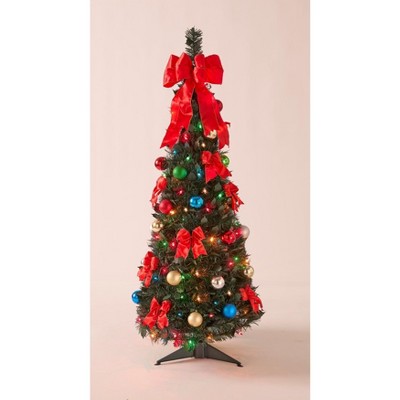 BrylaneHome 6 Ft Fully Decorated Pre-Lit Pop-Up Christmas Tree