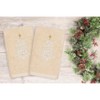 Linum Home Textiles Christmas Scroll Tree - Embroidered Luxury 100% Turkish Cotton Hand Towels (Set of 2) - 2 of 3