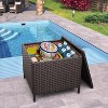 Lviden Outdoor Wicker Storage Side Table - 2 of 4