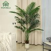 6FT Areca Palm Artificial Tree in White Planter Pot Faux Floor Plant Indoor Outdoor for Home Office Decor - 2 of 4
