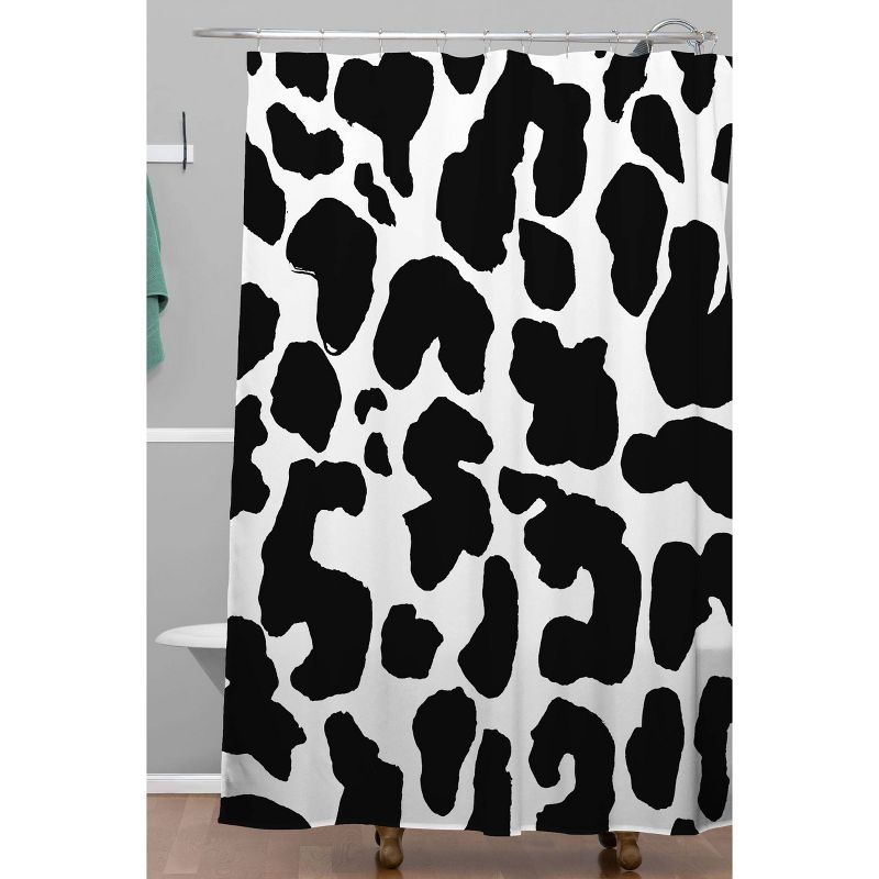 Rebecca Allen Leopard Shower Curtain Black/White - Deny Designs, 3 of 7