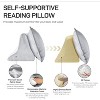 Hachikiko Ergonomic Reading Pillow - 2-Piece Wedge & Backrest Set, Self-Supporting with Non-Slip Base, Grey (22.4"x15.7"x20") - 3 of 4