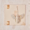Storied Home Metal Bee Ornament, Distressed Gold Finish and White - 2 of 2
