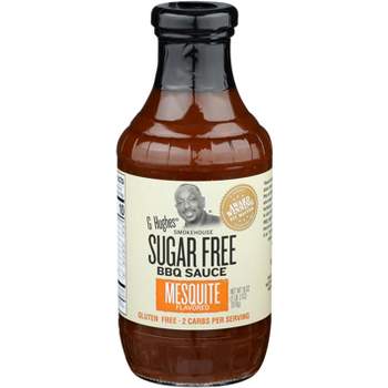 G Hughes BBQ Sauce Sugar Free Mesquite - Case of 6 - 18 oz