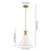 Rennnsan Eivora 12"W 1-Light Dome Modern Dimmable Pendant - 3 of 4