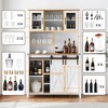 Whizmax Farmhouse Bar Cabinet with Sliding Barn Door for Kitchen, Dining Room - 4 of 4