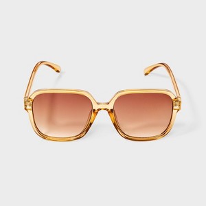 Women's Shiny Plastic Square Sunglasses with Gradient Lenses - Universal Thread™ Yellow - 1 of 4