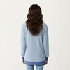 Anna-Kaci Women's Long Sleeve V-Neck Top with Contrast Crochet Trim and Relaxed Hem - 4 of 4