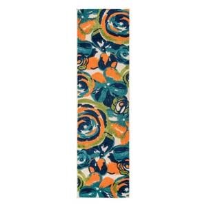 World Rug Gallery Modern Floral Indoor/Outdoor Area Rug - 1 of 4