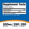 Nutricost Caffeine (200mg) 250 Capsules - GMO-Free, Gluten-Free - 2 of 4