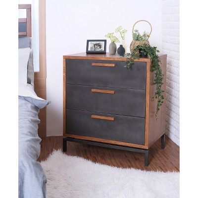 New Pacific Direct Piero Chevron Night Stand