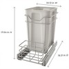 ClosetMaid 32102 Premium 24 Quart Cabinet Sliding Pull Out Trash Bin, Platinum - 2 of 4