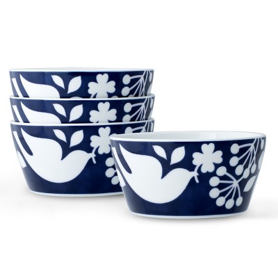Noritake Bluefjord Set of 4 Soup/Cereal Bowls