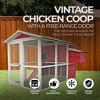My Backyard Farm Medium 50 by 76 by 50 Inch Vintage Chicken Coop with Pull Out Cleaning Tray, 2 Nesting Bays and 2 Roosting Box for Easy Access, Red - 2 of 4