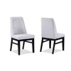 5-Piece Dining Set with Faux Marble Round Table and 4 Upholstered Chairs - 3 of 4