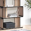Kings Brand Furniture Nathan 3-Piece Bookcase Set with 3-Tier, 4-Tier & 5-Tier Shelves, Modern Oak/Black Wooden Display & Storage Organizer - 4 of 4