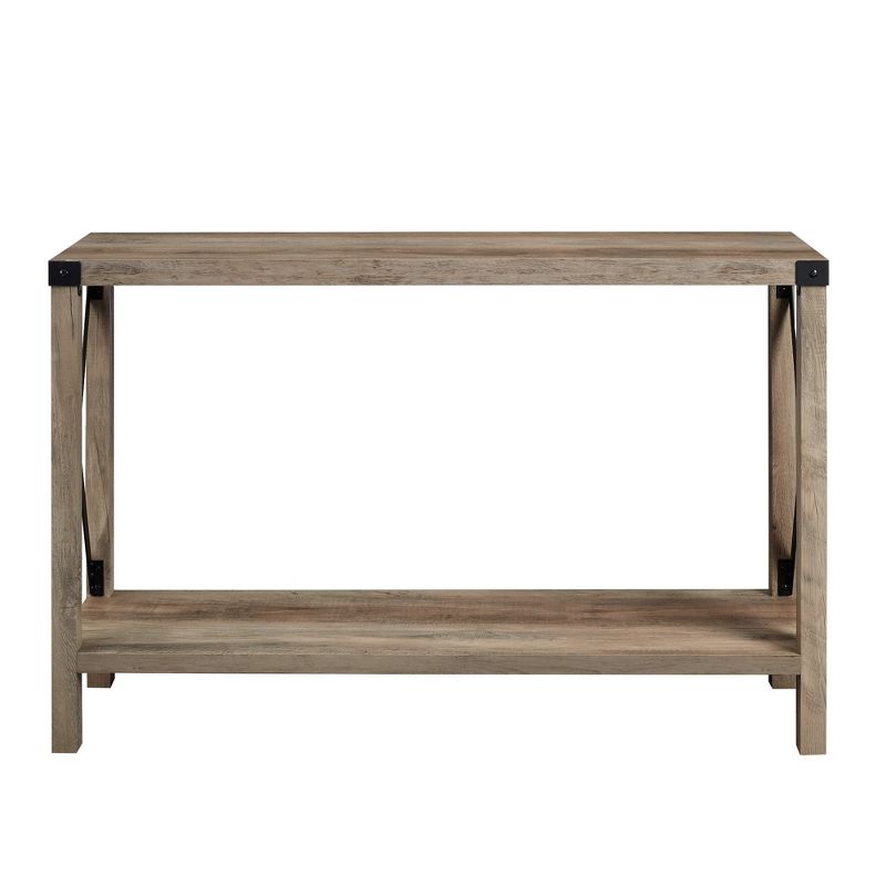 Sophie Rustic Industrial X Frame Entry Table - Saracina Home, 4 of 18