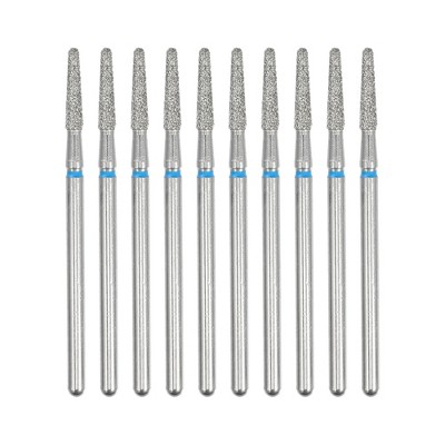 Unique Bargains Emery Nail Drill Bit Set for Acrylic Nails 3/32 Inch Nail Art Tools 44.2mm Length Blue 10 Pcs