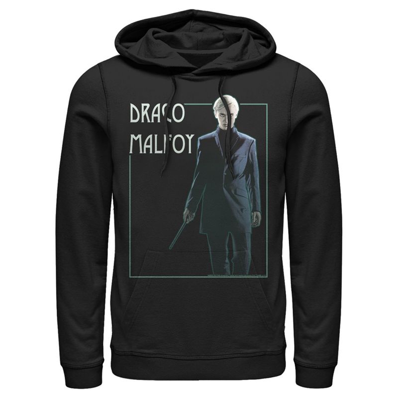 Men's Harry Potter Draco Malfoy Simple Framed Portrait Pull Over Hoodie, 1 of 5