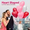 4E's Novelty 36 Pack Latex Heart Shaped Balloons 10" With Ribbon - Pink White Red Heart Balloons, Valentines Day Balloons - 4 of 4