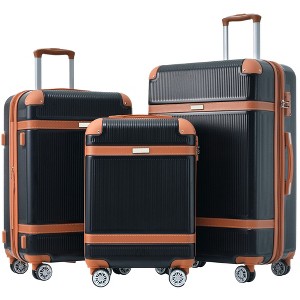 KTMBDW 3-Piece Set (20", 24", 28"), Hardshell Suitcases With Wheels, Expandable For Up to 20% More Space, With Scratch-Resistant Surface - 1 of 4