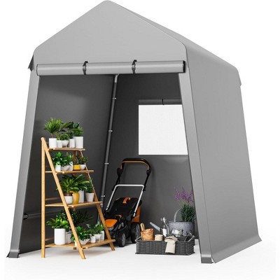Garvee Outdoor Storage Shelter Shed with Doors and Vent, Waterproof and Uv Resistant Anti-Snow Portable Garage Kit Tent(Gray)