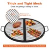 Fire Pit Cooking Grill Grate, X-Marks Fire Pit Grill Cooking Grate, Portable Camping Cookware with Handle - 4 of 4