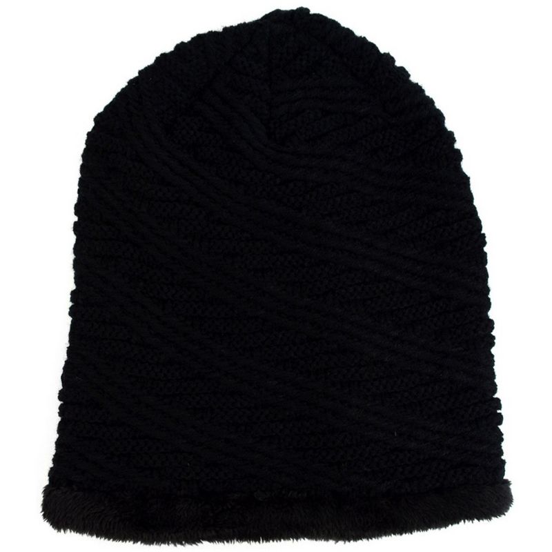 Slouchy Oversized 100% Acrylic Knitted Baggy Winter Beanie Hat for Men, Women Fall Hat, 1 of 6