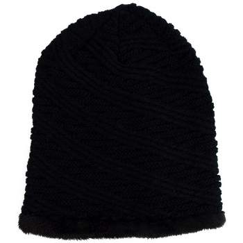 Slouchy Oversized 100% Acrylic Knitted Baggy Winter Beanie Hat for Men, Women Fall Hat