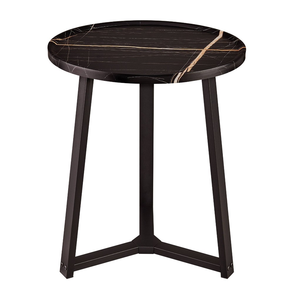 Photos - Dining Table Danya B. 23.3"x19.7" Harper Round Mid-Century Side Accent Table with Moder