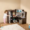 VEVOR Corner Wooden Play Kitchen, Toy Set with Lights and Sounds, Toddler Kitchen with Ice Maker, Oven, Sink, Clock, and Microwaves Accessories - 2 of 4