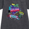 - Hey Arnold! - Retro Arnold and Gerald Graphic Short Sleeve Fleece Dress - 2 of 3