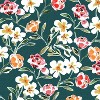 18"x18" Polyester Summer Floral Square Throw Pillow Green - Skyline Furniture: Bohemian Style - 4 of 4