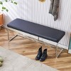 51"Stainless Bench,Breakfast Nook And Bench,Shoe Rack Bench For Entryway,Leatherette Bench,Kitchen Nook Bench-Cuddlewood - 3 of 4