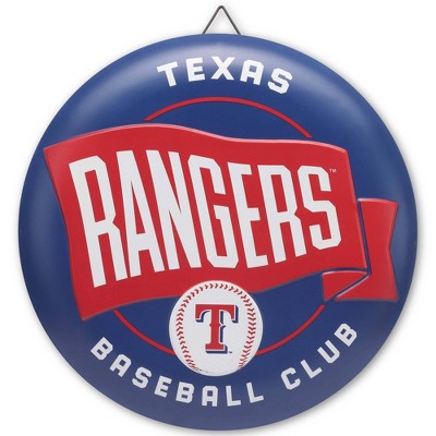 MLB Texas Rangers Metal Button Wall Art