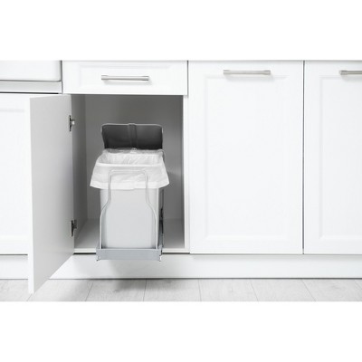 Plasticplace 8 Gallon White Low-Density Trash Bags with Flaps