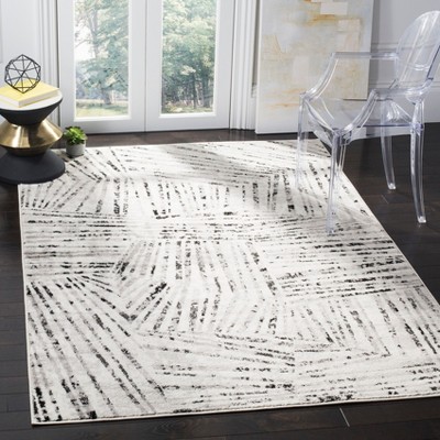Hand-Knotted Gray Medallion Synthetic 59" Round Rug