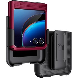 Nakedcellphone Combo for Motorola RAZR+ 2023 (RAZR PLUS) - Slim Case and Belt Clip Holster Combination - 1 of 4
