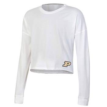 NCAA Purdue Boilermakers Women's White Long Sleeve T-Shirt
