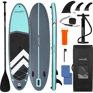 Inflatable Stand-Up Paddleboard for Water Sports with Double-Action Pump, Lightweight Design, Includes Adjustable Paddle - 1 of 1