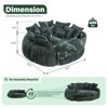 Aukfa 81.1" Cloud Couch Sleeper Sofa, Oversized Round Chaise Lounge Chair Indoor, with 18 Pillows, Upholstered Barrel Daybed for Living Room - 4 of 4