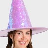Adult Iridescent Sequin Witch Hat Costume Headwear - Hyde and EEK! Boutique™ Lavender - 3 of 3