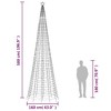 vidaXL LED Christmas Tree with Spikes 1554 LEDs Cold White 16.4ft - 4 of 4