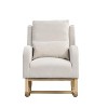 Okak Modern Accent Chairs for Bedroom, 27.5 "W Modern Accent High Back Living Room Casual Armchair Rocker with One Lumbar Pillow - 3 of 4